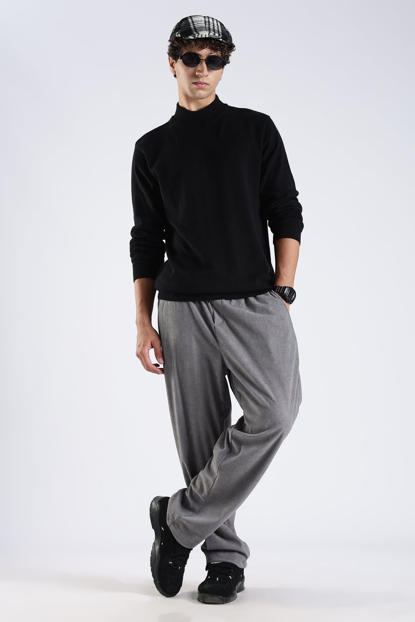 Regular Fit Courdrey Pants Grey