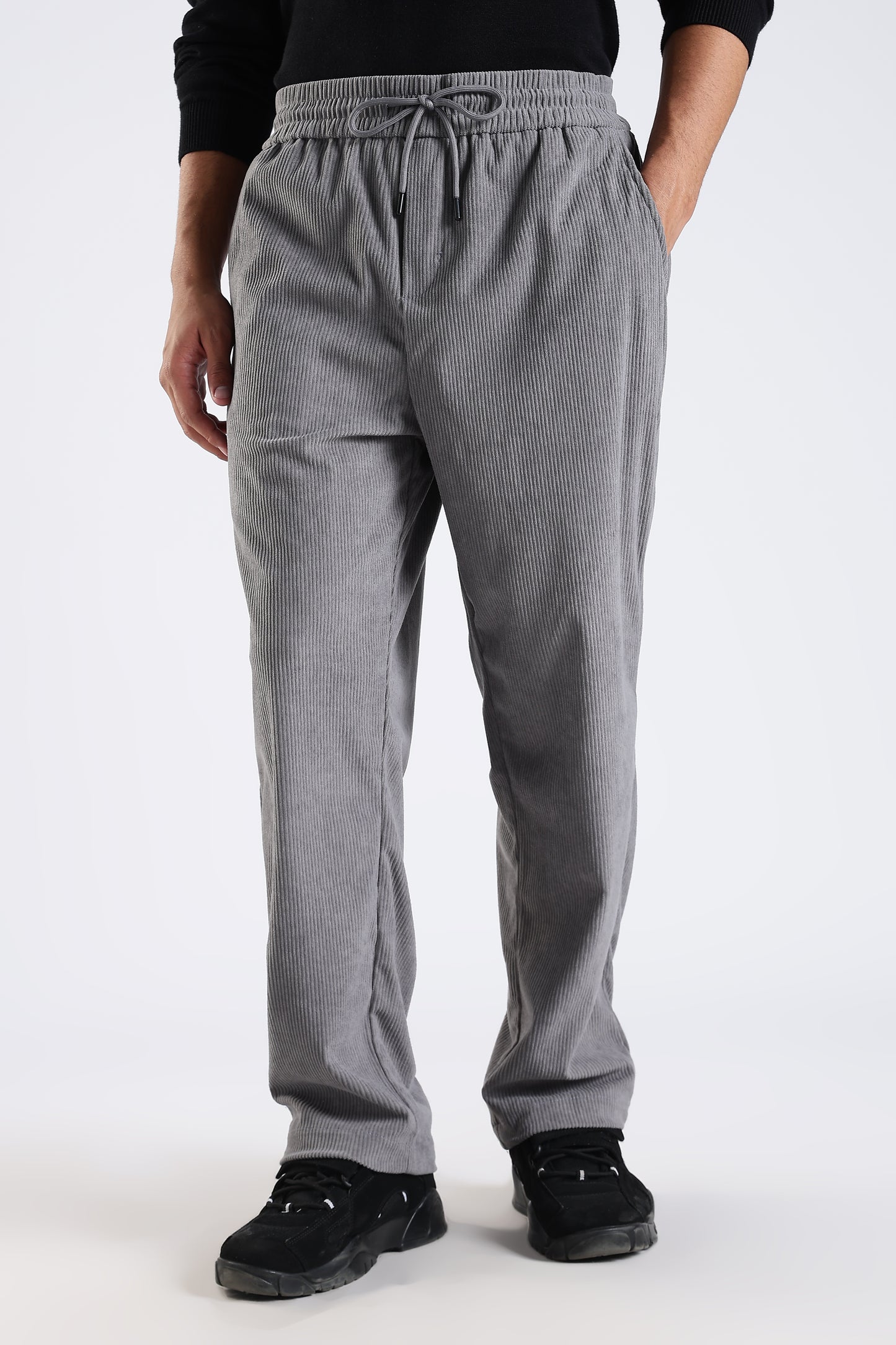 Regular Fit Courdrey Pants Grey