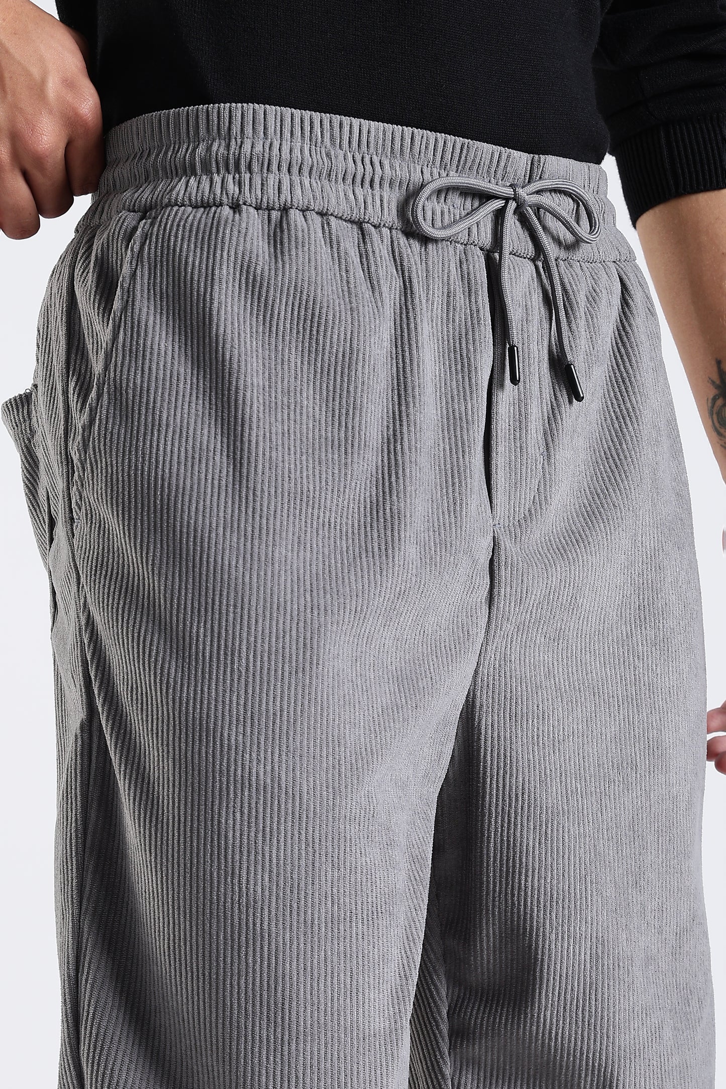 Regular Fit Courdrey Pants Grey