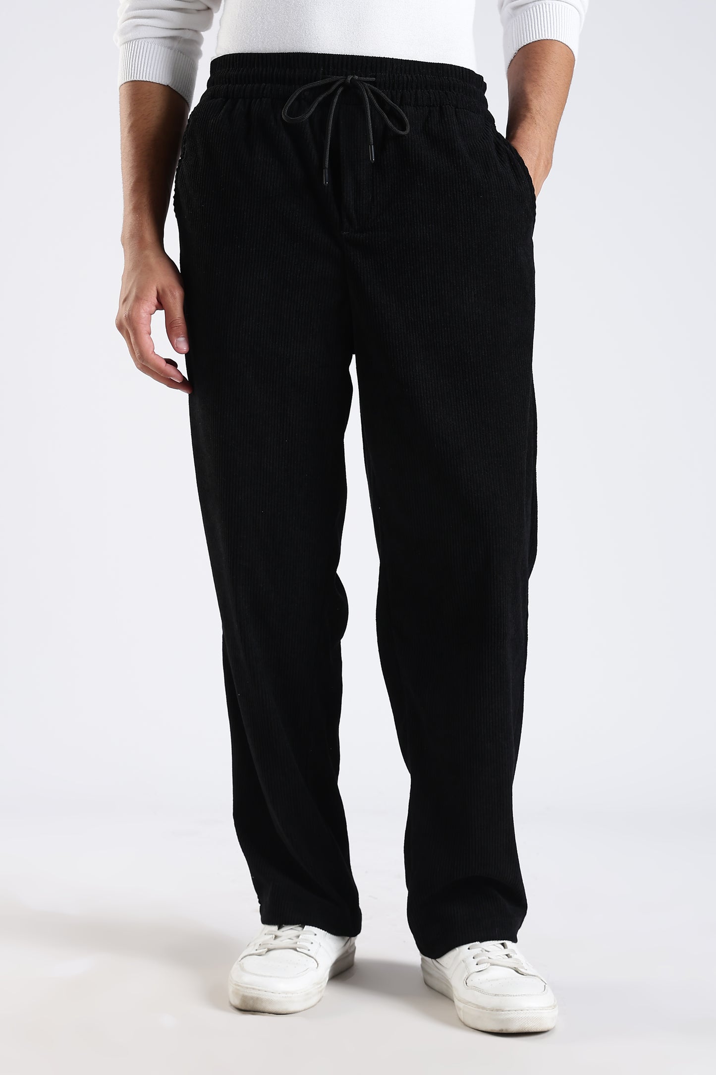 Regular Fit Courdrey Pants Black
