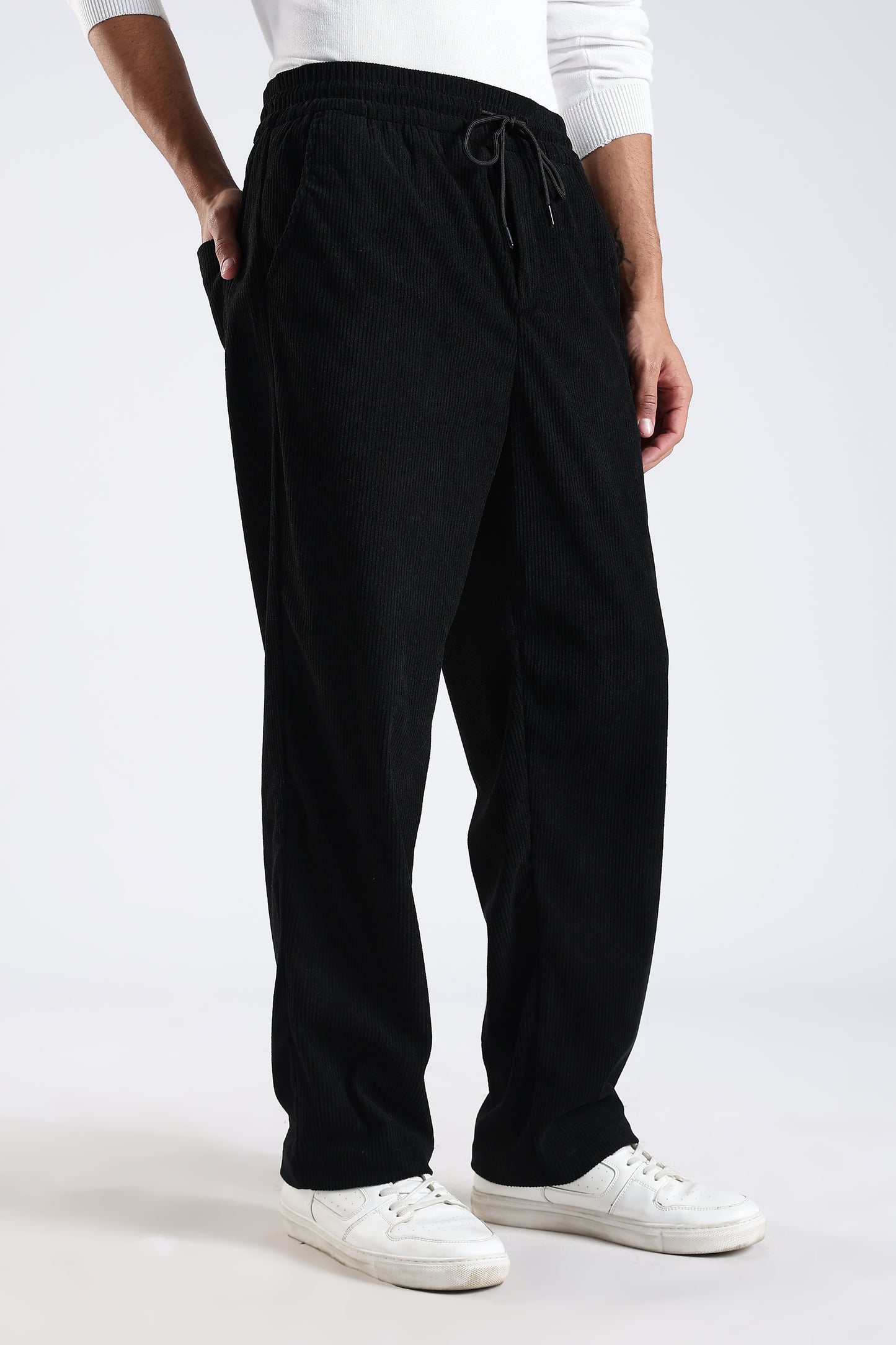 Regular Fit Courdrey Pants Black