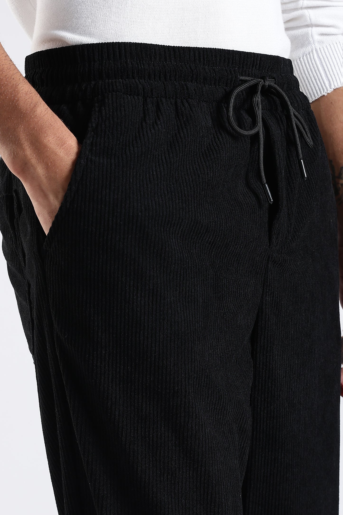 Regular Fit Courdrey Pants Black