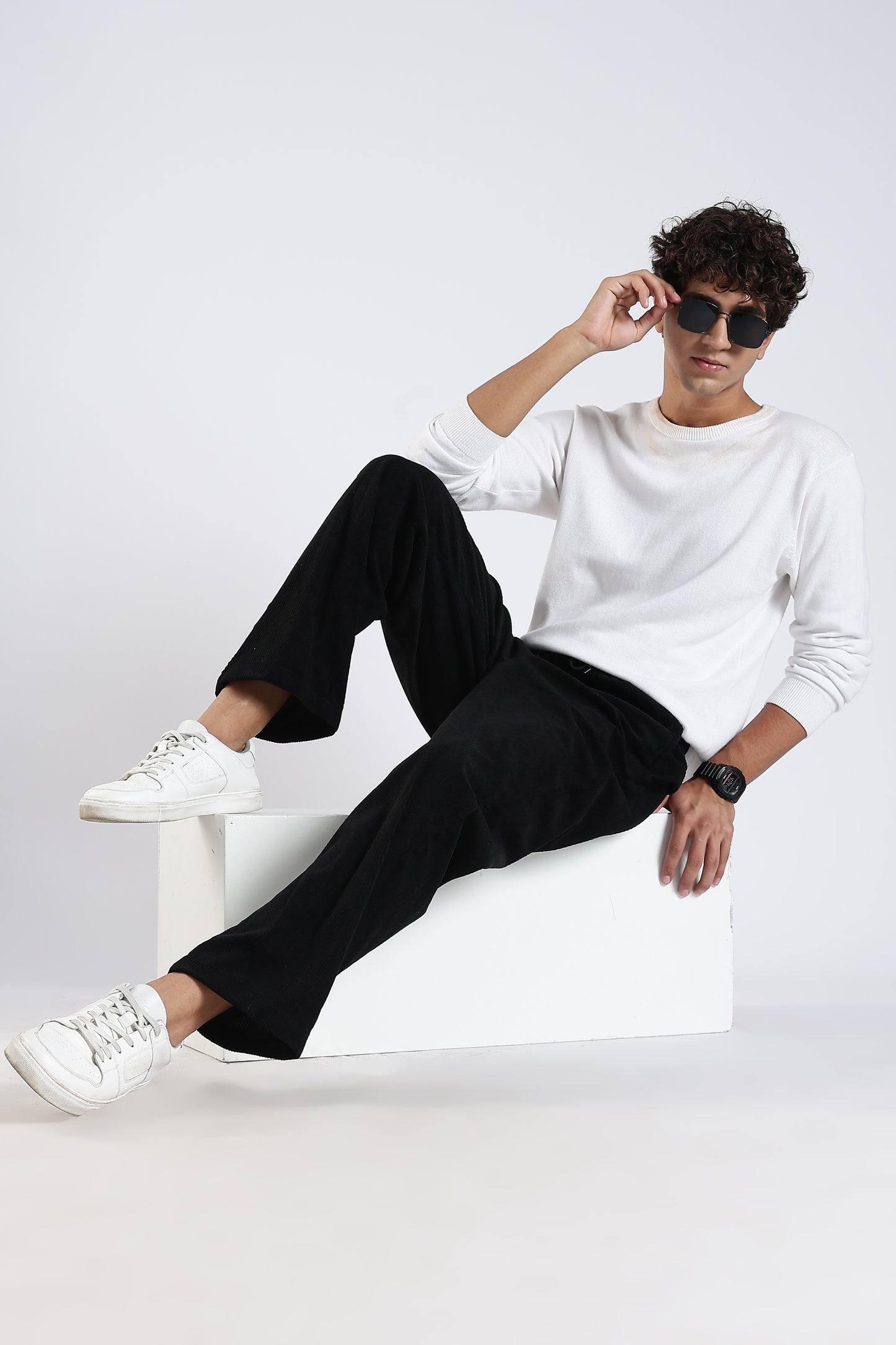 Regular Fit Courdrey Pants Black