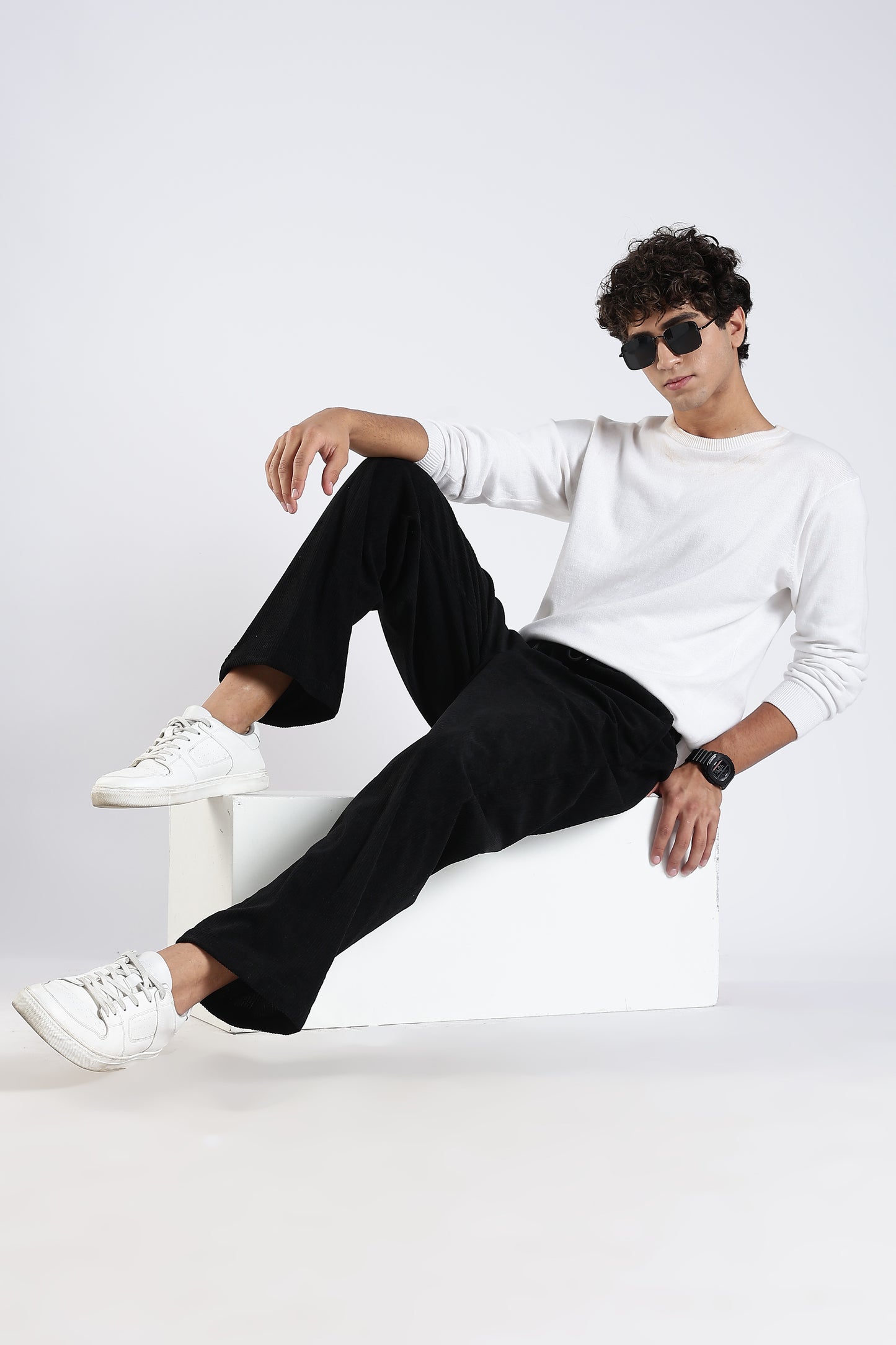 Regular Fit Courdrey Pants Black