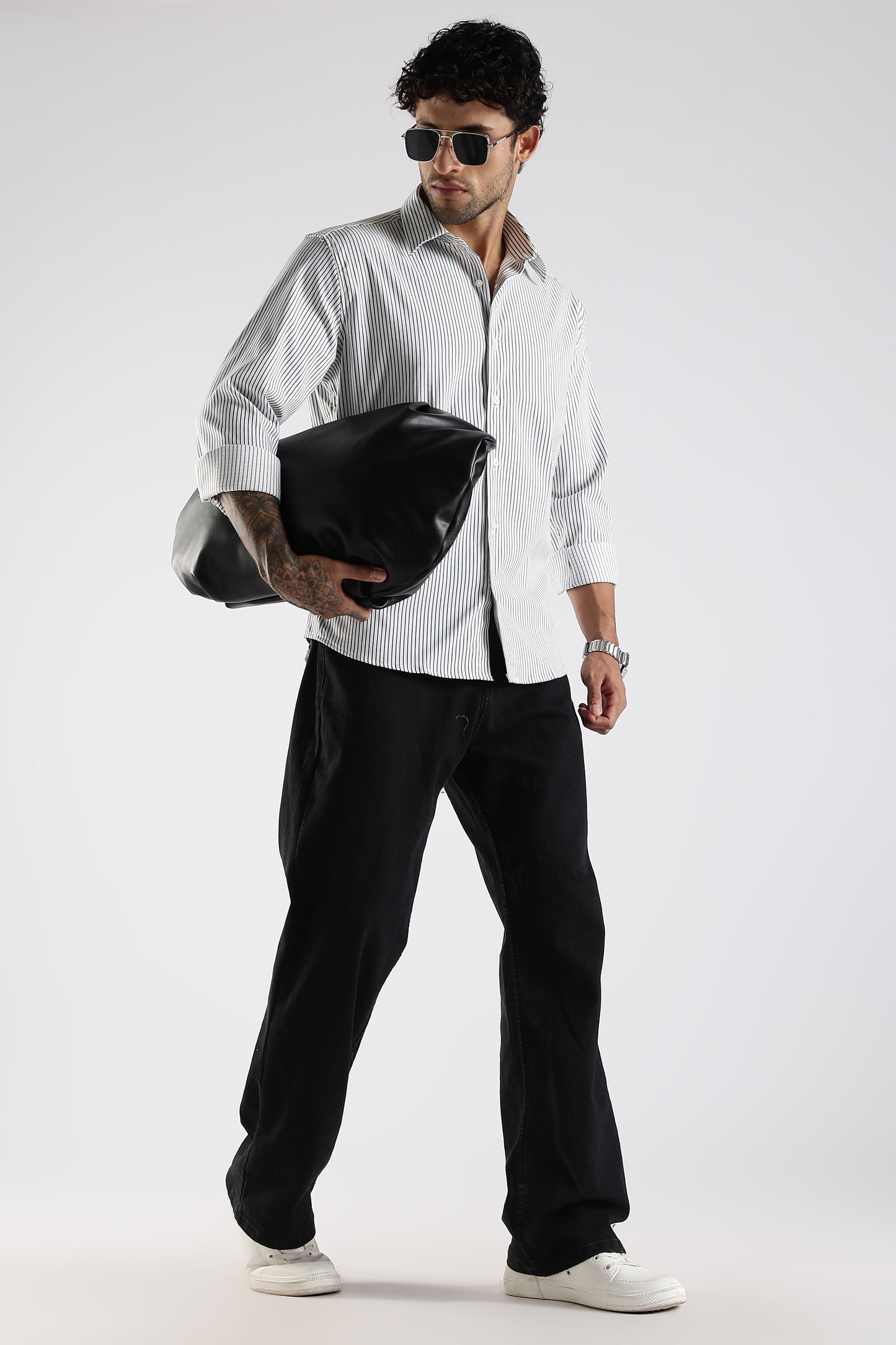 Regular Fit White Stripe Shirt
