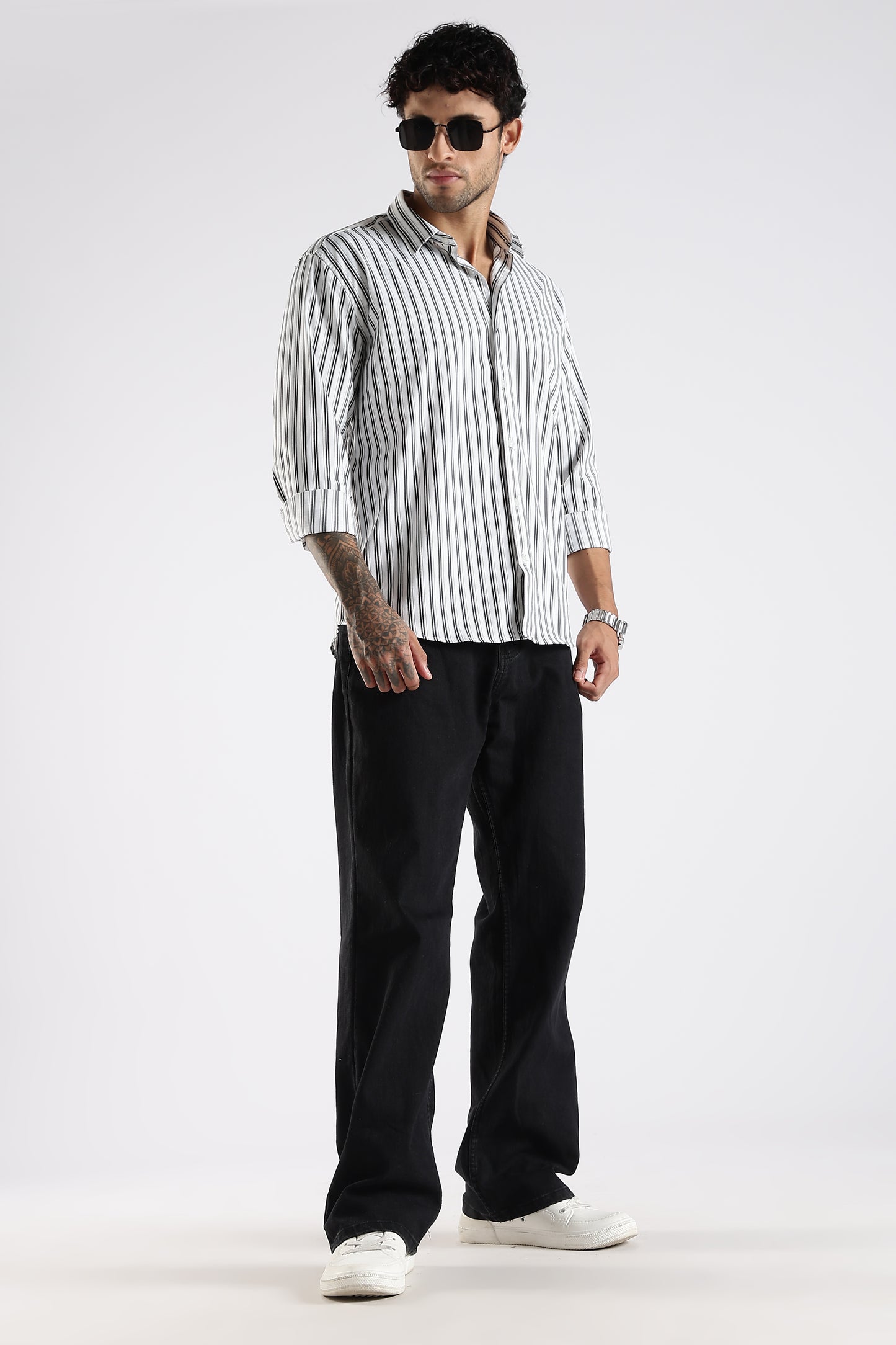 Regular Fit White Stripe Shirt