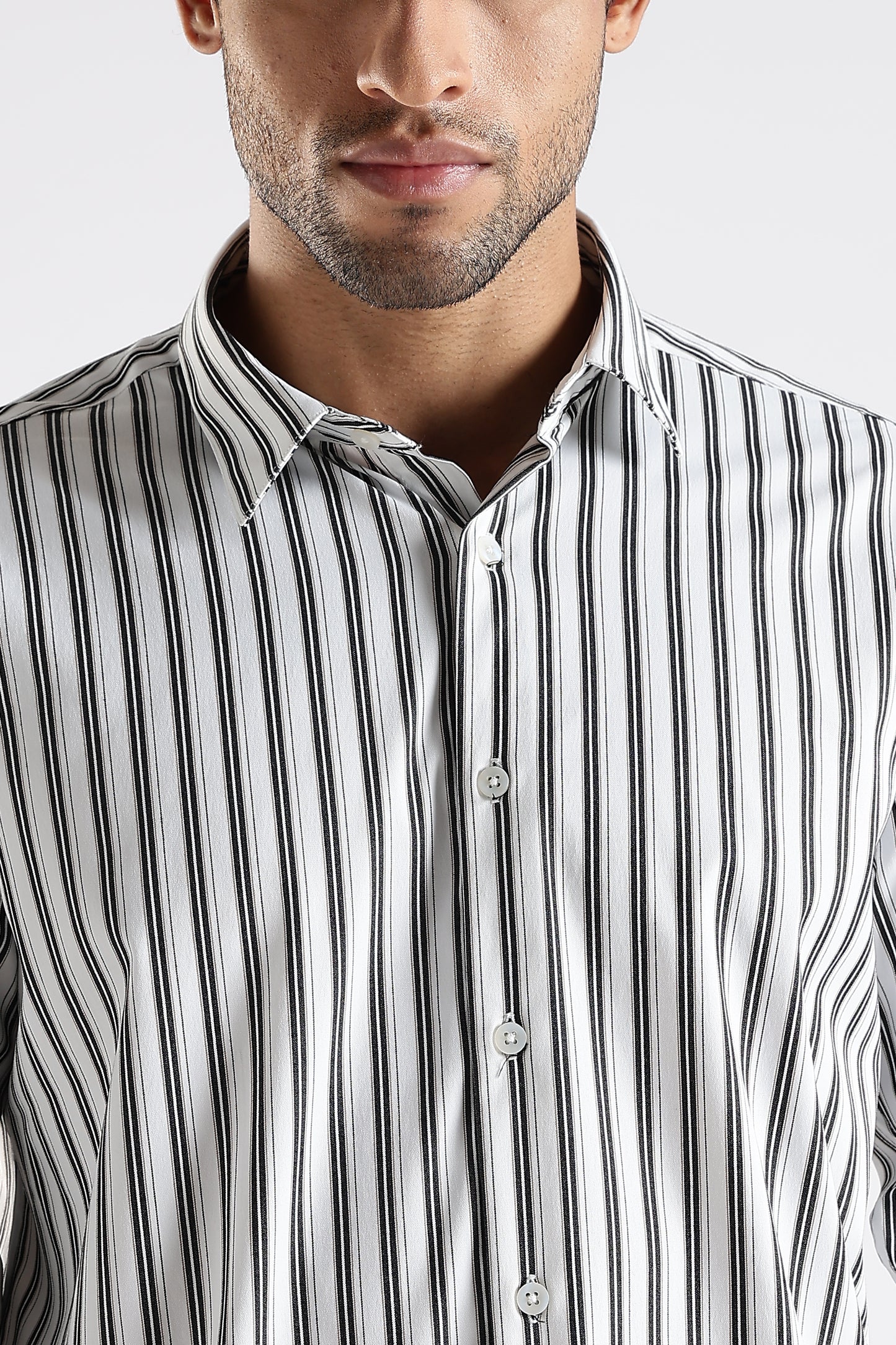 Regular Fit White Stripe Shirt