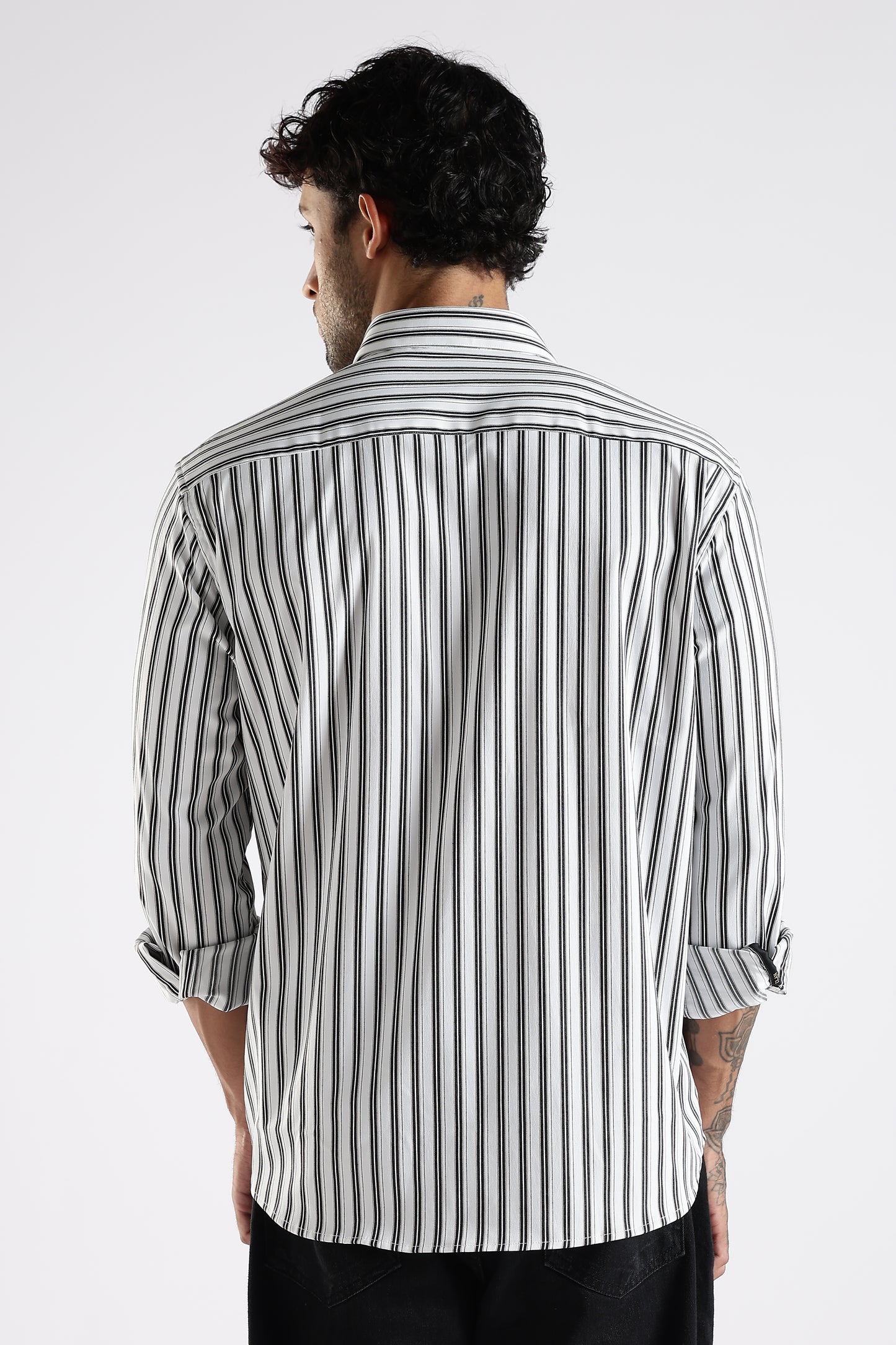 Regular Fit White Stripe Shirt