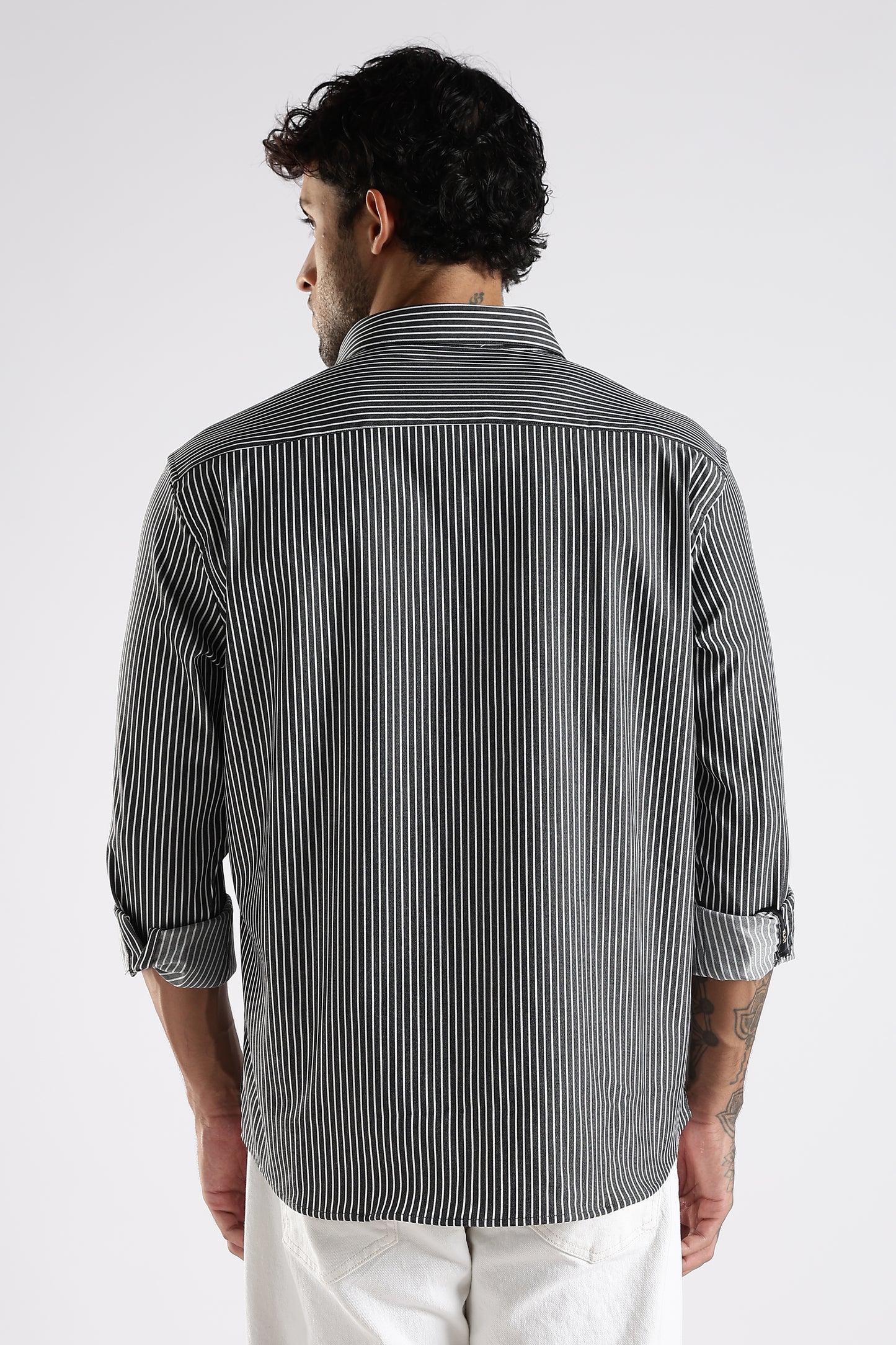 Regular Fit Black Stripe Shirt