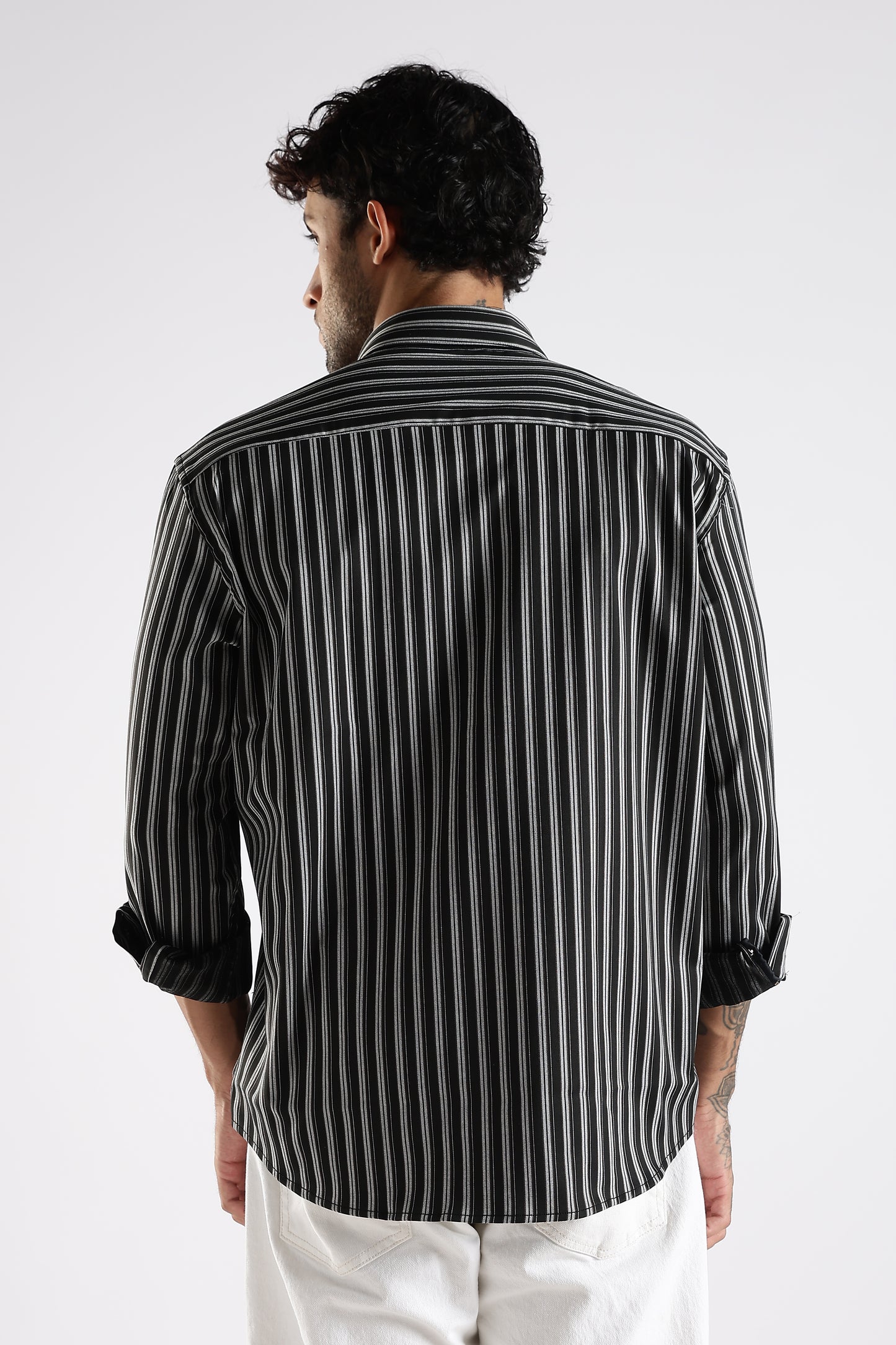Regular Fit Black Stripe Shirt
