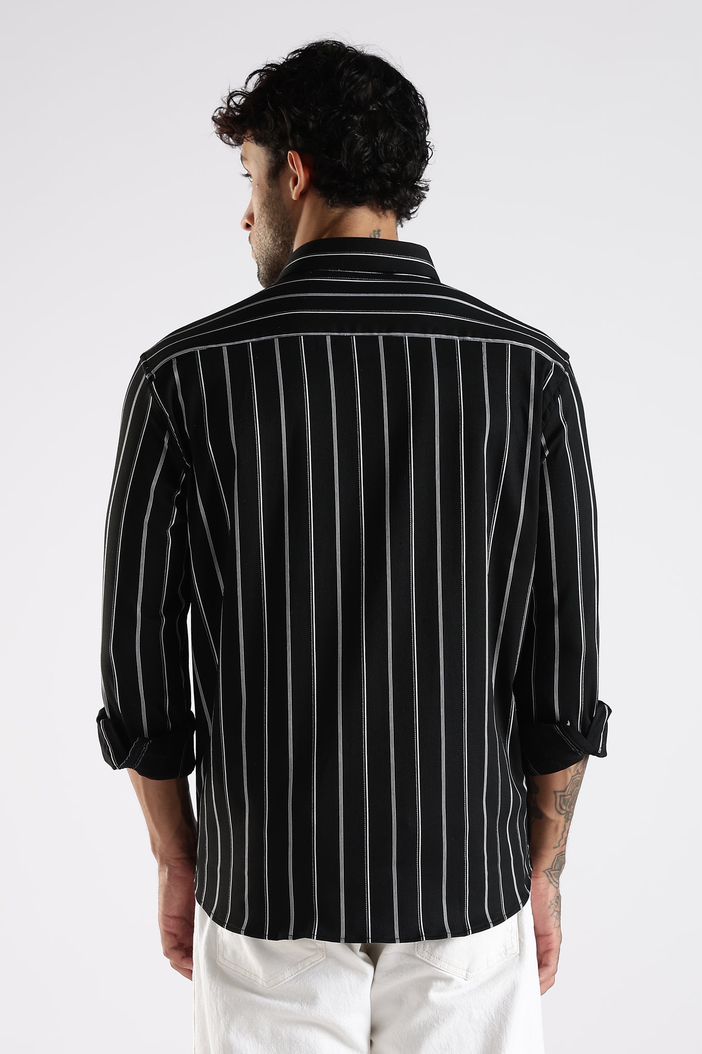 Regular Fit Black Stripe Shirt