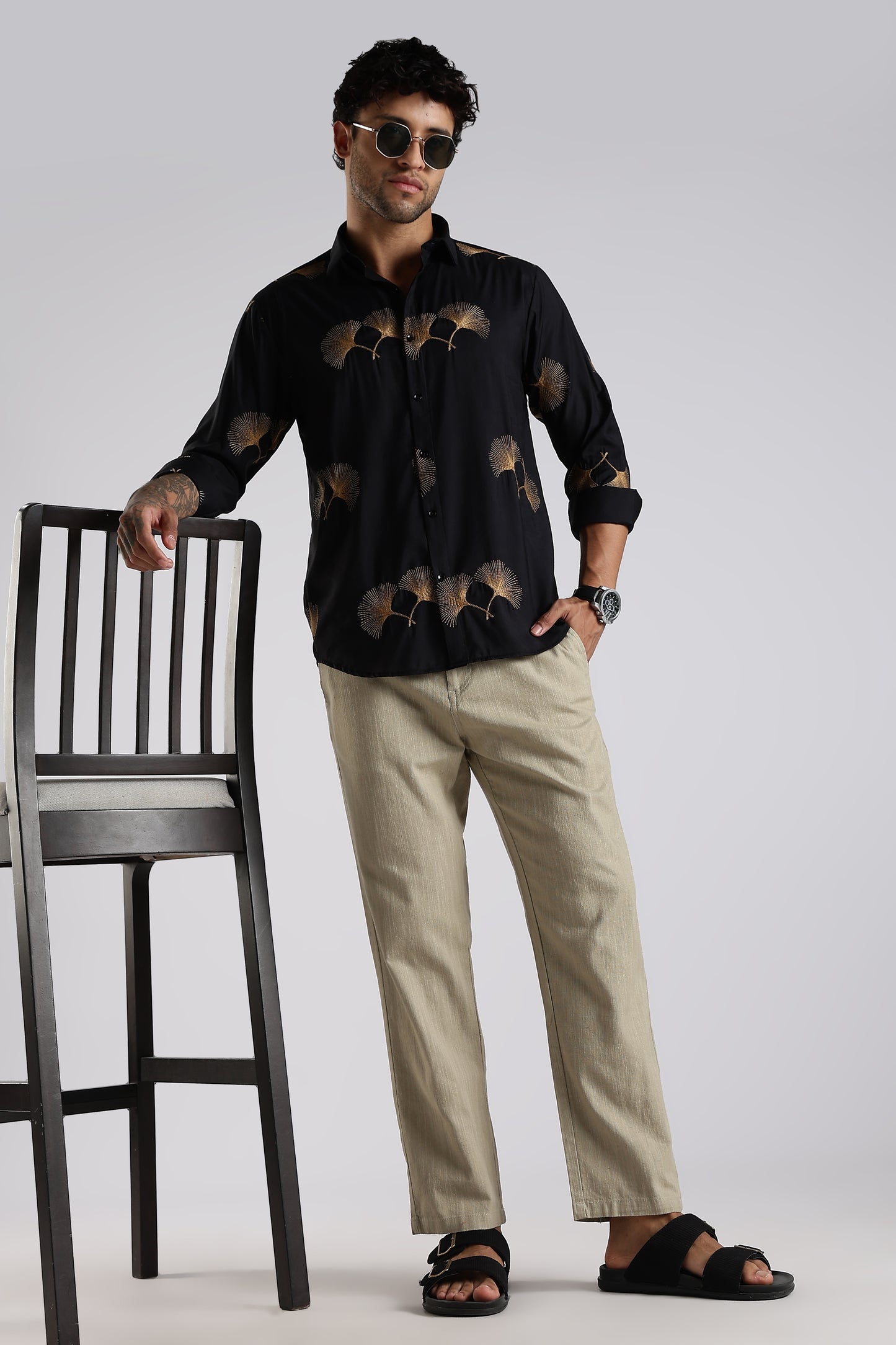 Regular Fit Linen Blend Light Beige Trouser