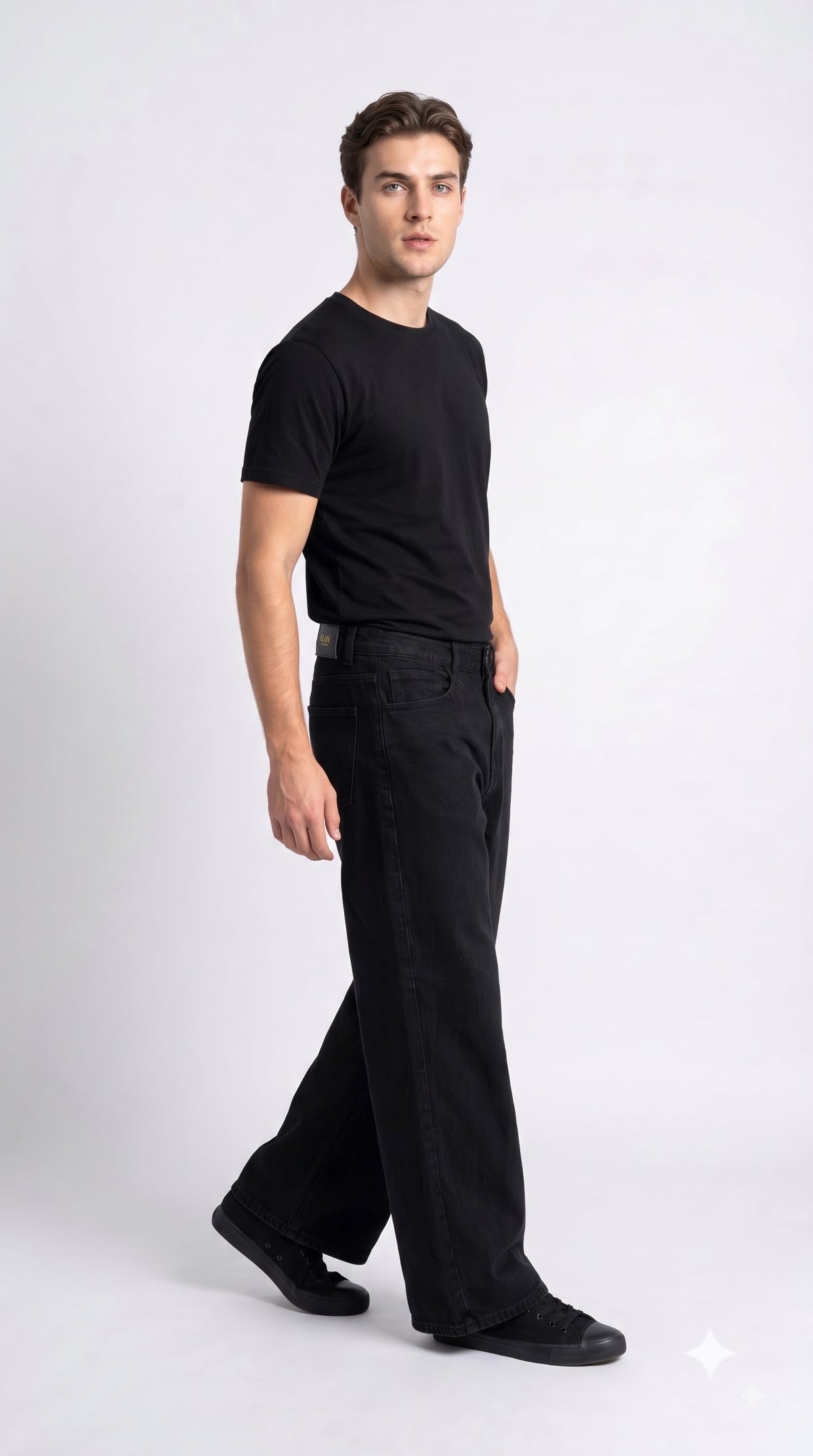 Black Wide Leg Denim