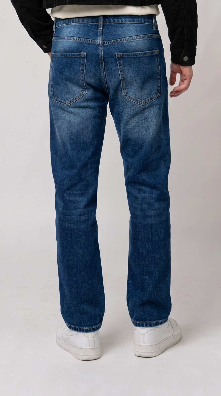 Mid Blue Straight Fit Jeans