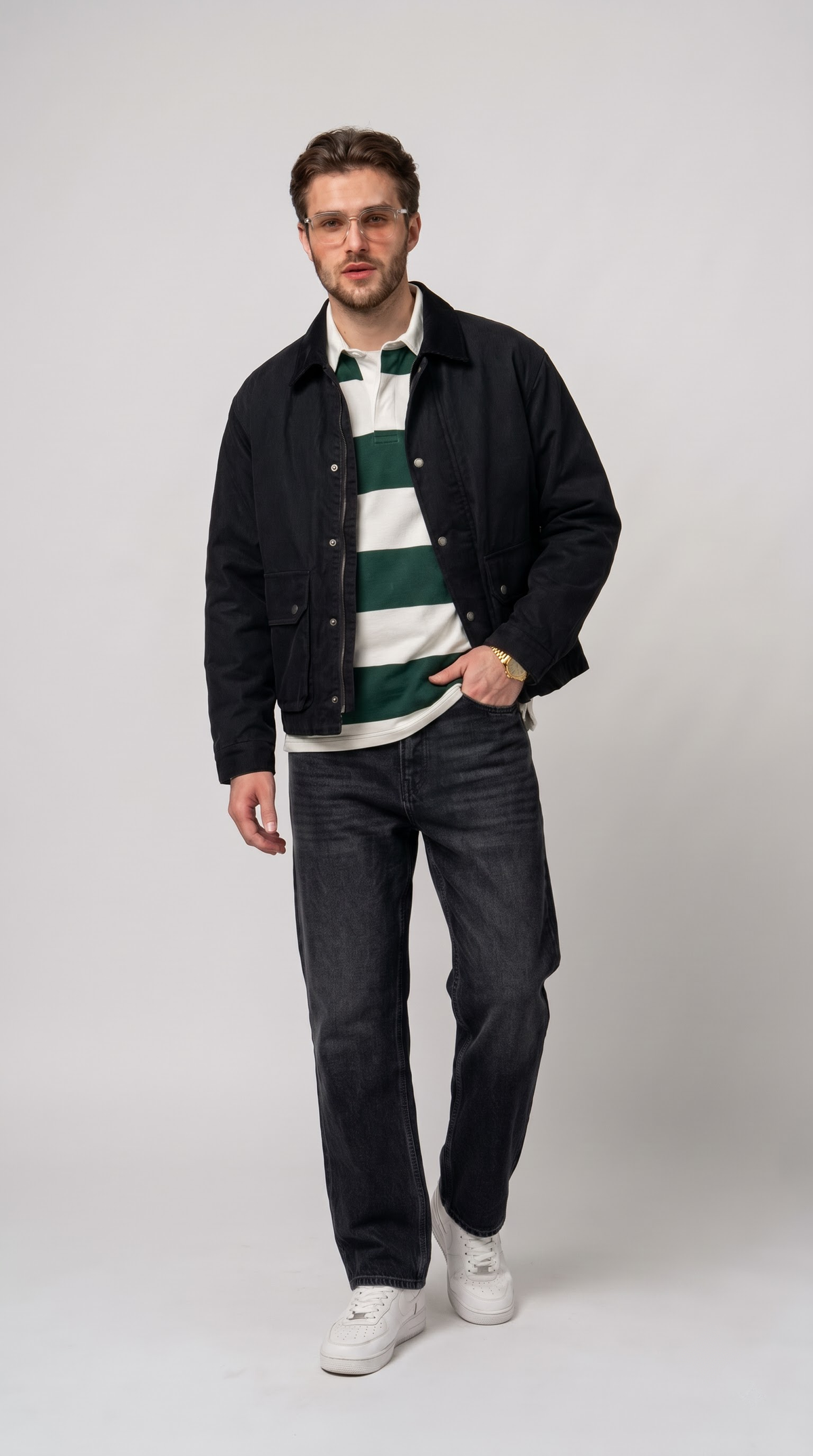 Jet Black Straight Fit Jeans