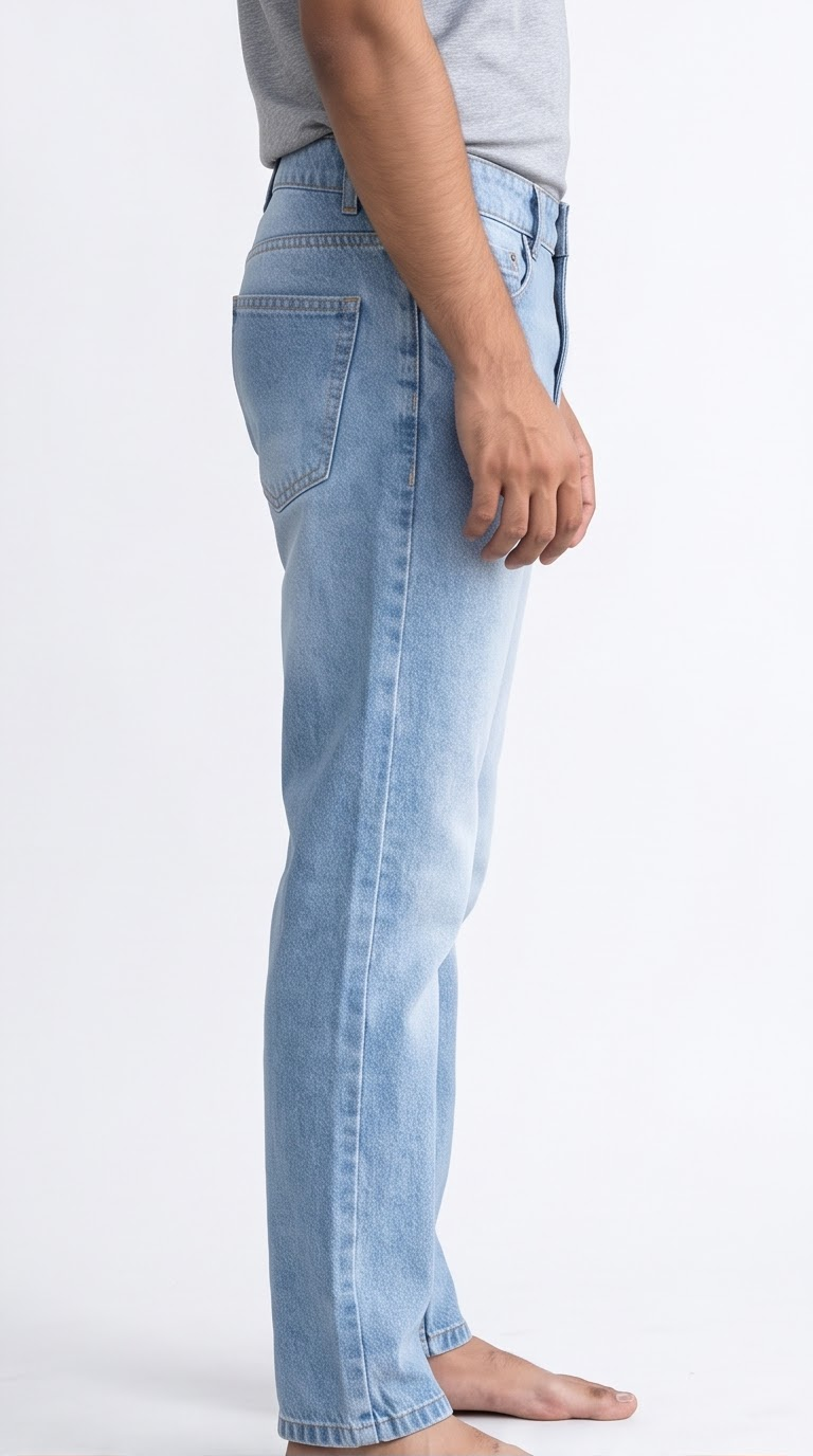 Ice Blue Wash Mom Fit Jean