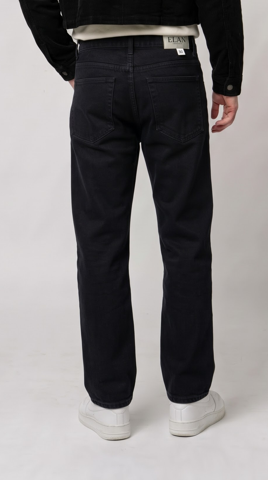 Jet Black Straight Fit Jeans