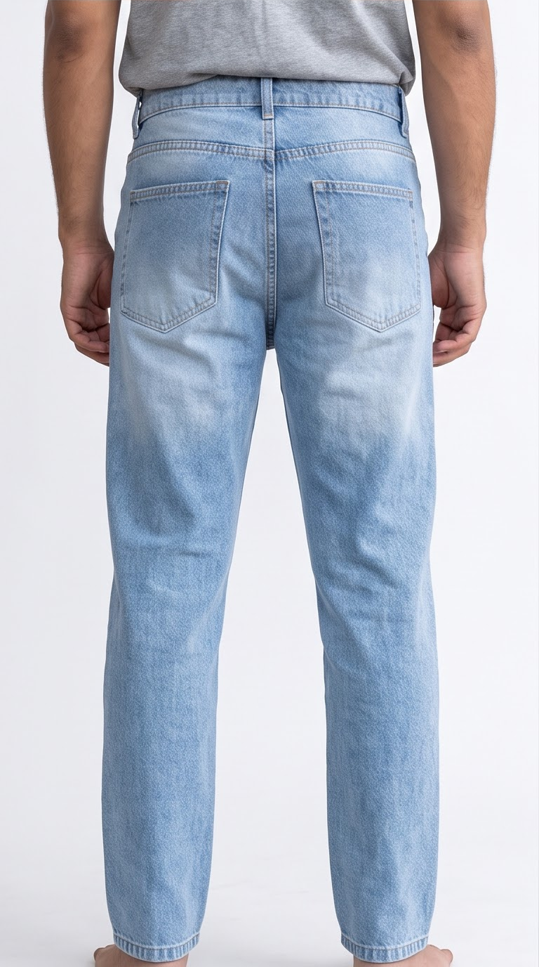 Ice Blue Wash Mom Fit Jean