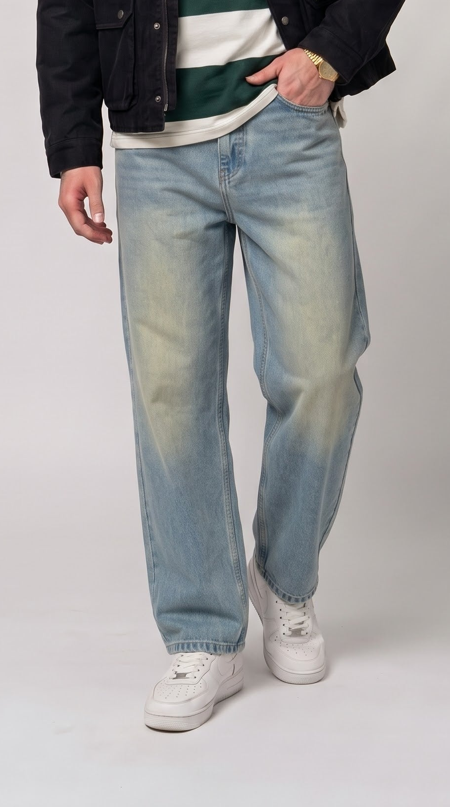 Light Blue Straight Fit Jeans